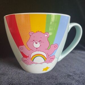 Care Bears CHEER BEAR Skinny Dip Light Blue Ceramic Rainbow 16oz Mug